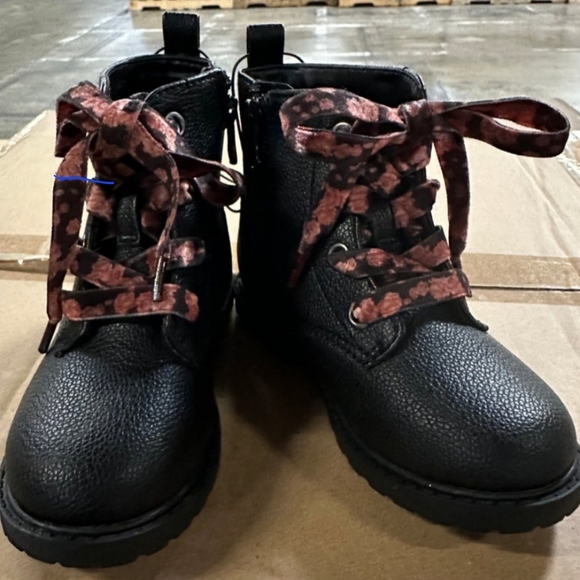 Cat & Jack Girls Lace Up Boots - Picture 1 of 1